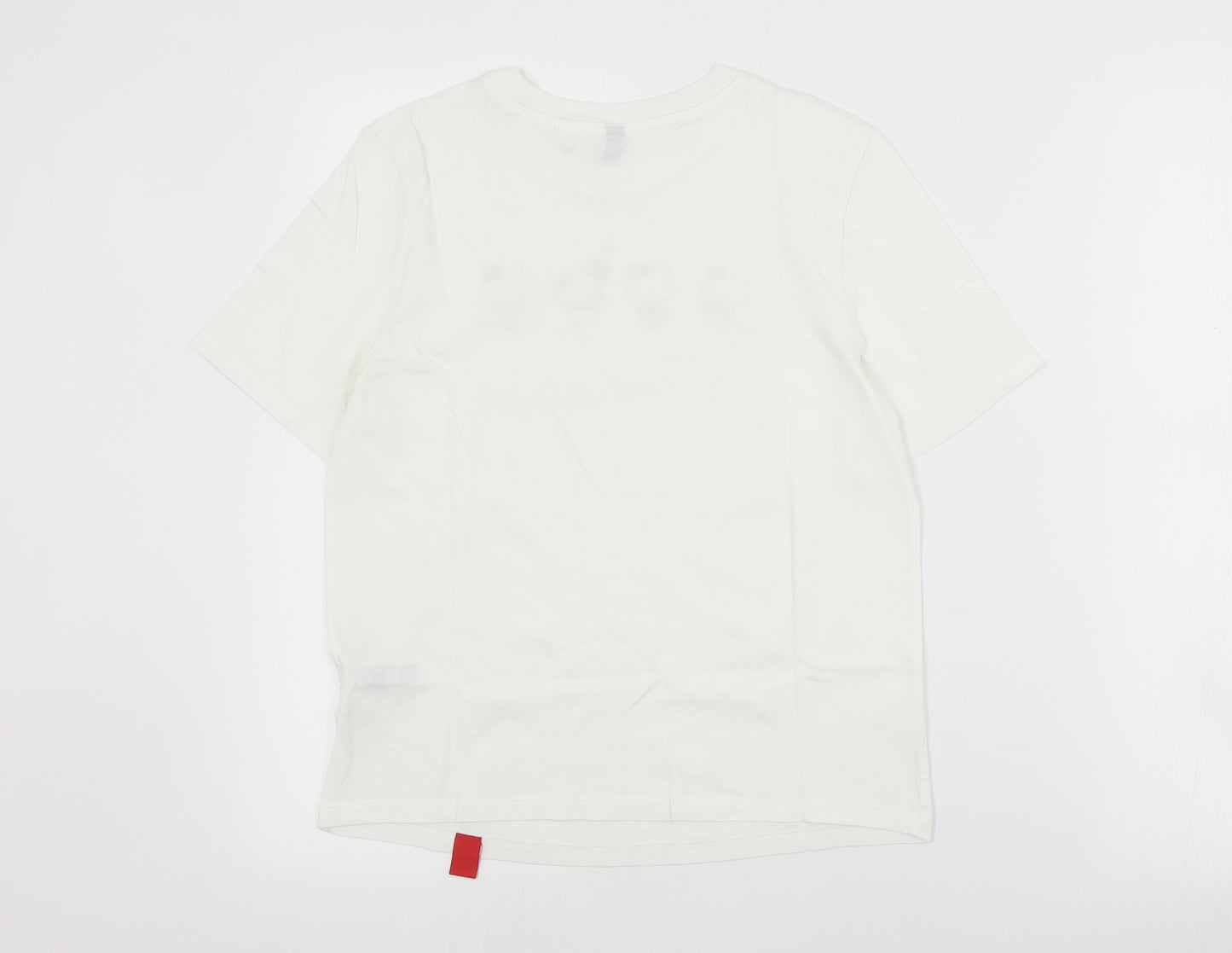 H&M Womens White  Cotton Basic T-Shirt Size XS Crew Neck - Hello Kitty