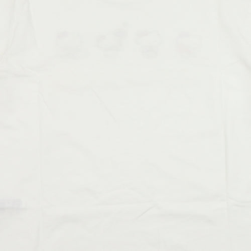 H&M Womens White  Cotton Basic T-Shirt Size XS Crew Neck - Hello Kitty