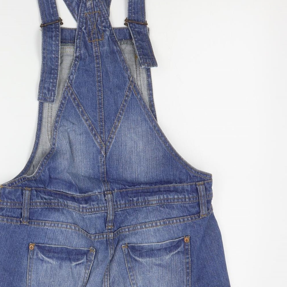 River Island Womens Blue  Cotton Dungaree One-Piece Size 8 L6 in Button