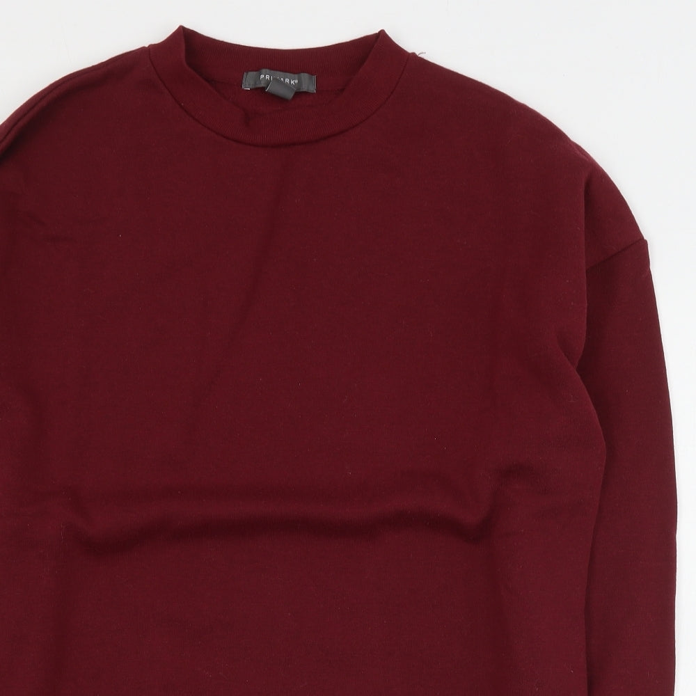 Primark Womens Red  Polyester Pullover Sweatshirt Size 2XS  Pullover