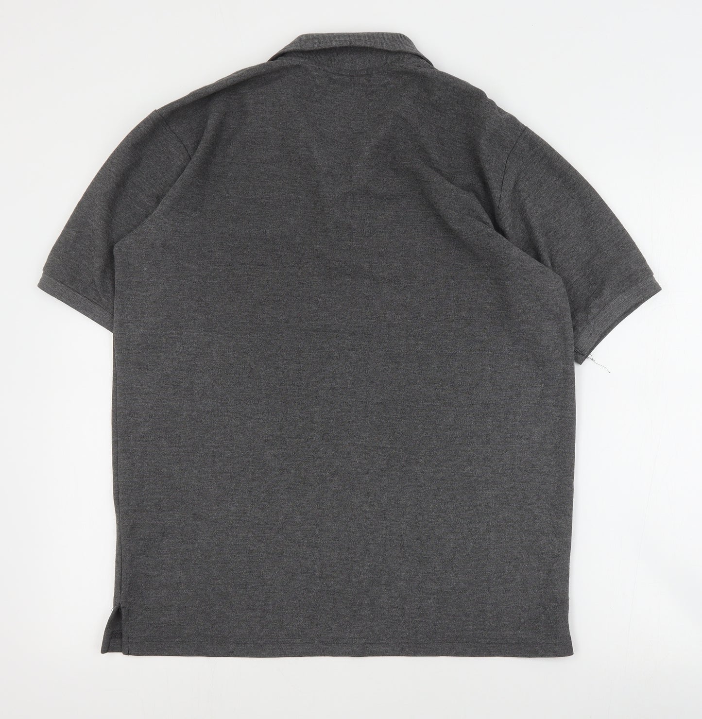 Slazenger Mens Grey  Polyester  Polo Size M Collared Button