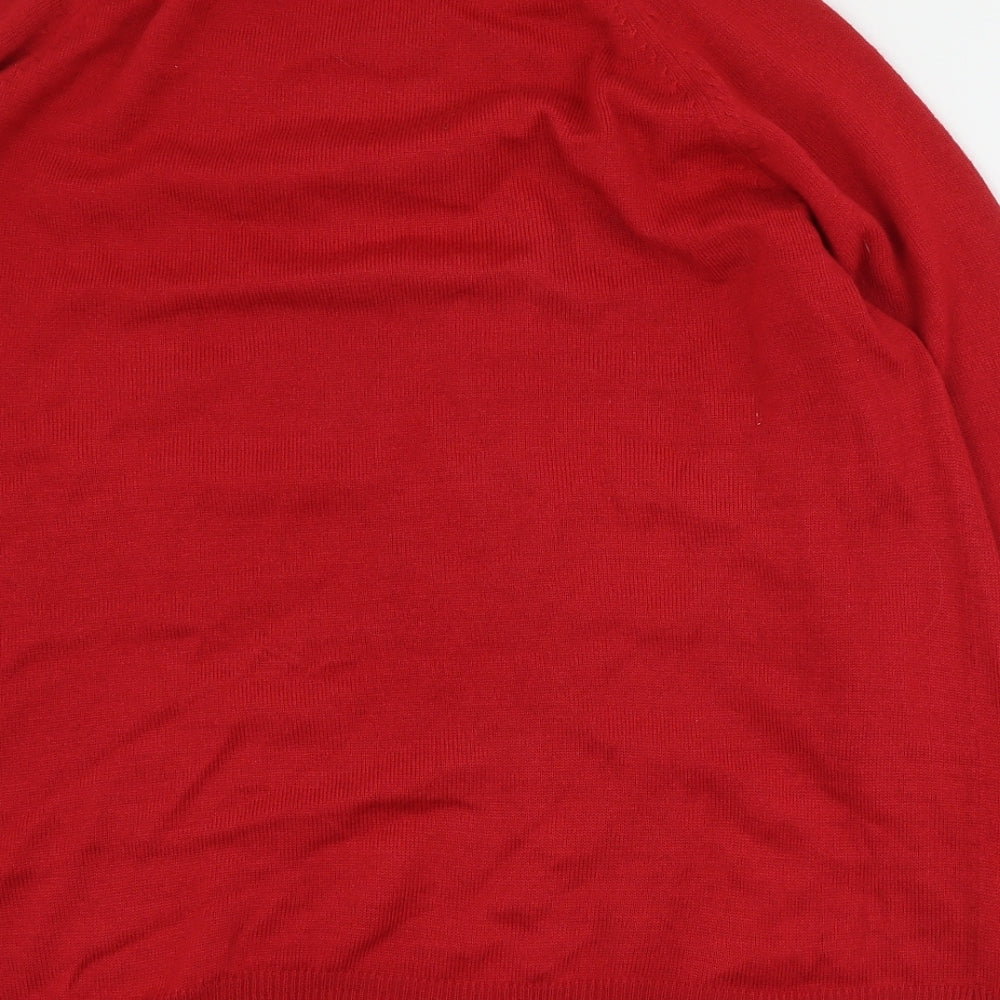 Wardrobe Womens Red Mock Neck  Acrylic Pullover Jumper Size 16   - 16/18