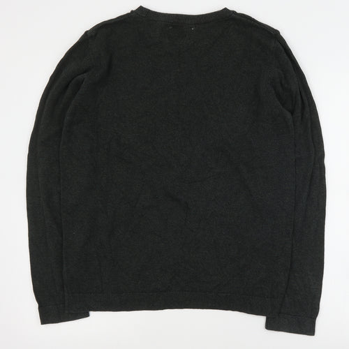 Topman Mens Green Round Neck  Cotton Pullover Jumper Size M
