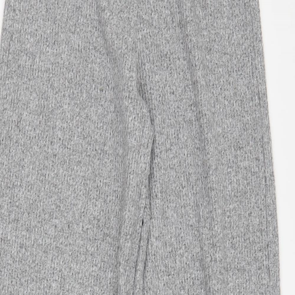 Pull&Bear Womens Grey  Polyester Jogger Trousers Size S L31 in Regular  - Ribbed