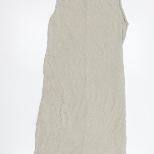H&M Womens Beige  Viscose Tank Dress  Size S  Crew Neck Pullover