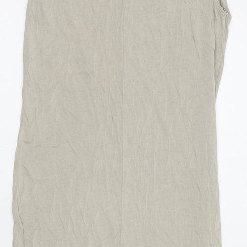 H&M Womens Beige  Viscose Tank Dress  Size S  Crew Neck Pullover
