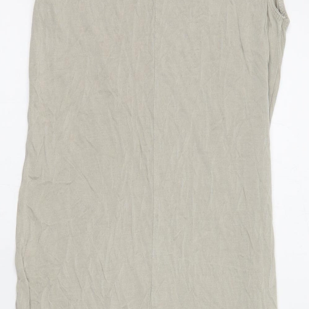 H&M Womens Beige  Viscose Tank Dress  Size S  Crew Neck Pullover