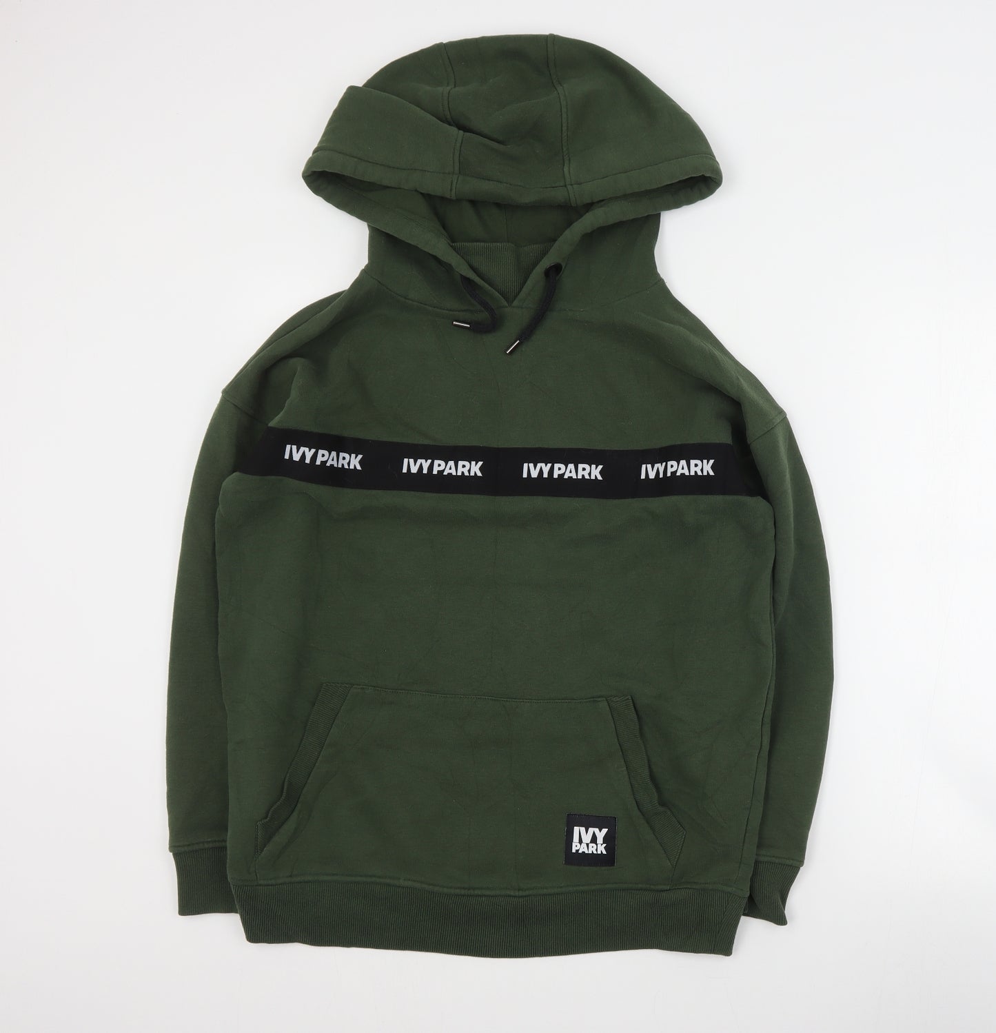 IVY PARK Womens Green  Cotton Pullover Hoodie Size S  Pullover
