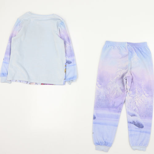 George Girls Purple Solid Polyester Top Pyjama Set Size 4-5 Years  Pullover - Frozen