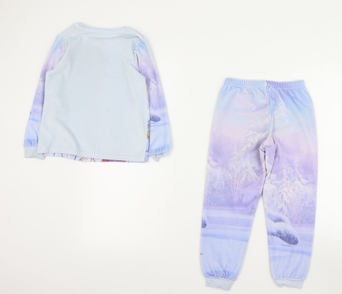 George Girls Purple Solid Polyester Top Pyjama Set Size 4-5 Years  Pullover - Frozen