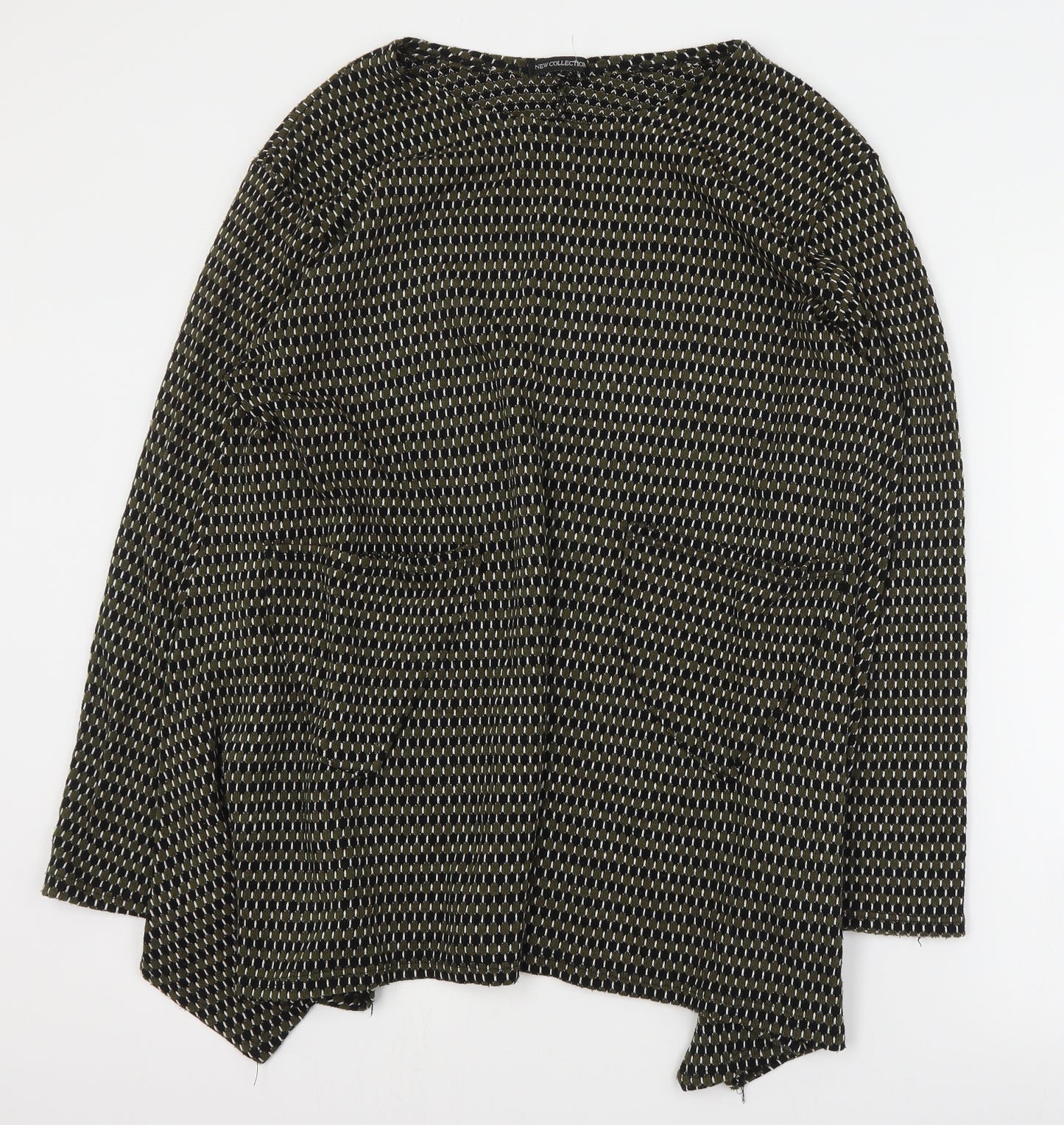 Made in Italy Womens Green Round Neck Polka Dot Acrylic Pullover Jumper Size M