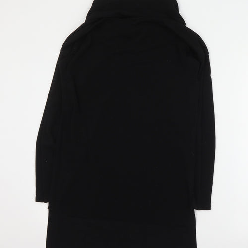 River Island Womens Black Roll Neck  Polyester Pullover Jumper Size 12   - Side slit