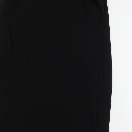 River Island Womens Black Roll Neck  Polyester Pullover Jumper Size 12   - Side slit