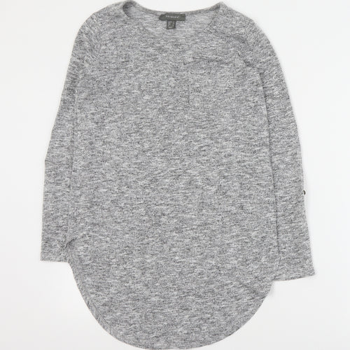 Primark Womens Grey Round Neck  Polyester Pullover Jumper Size 6