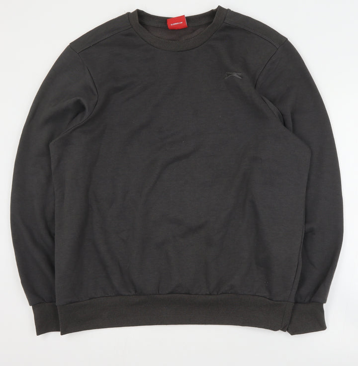 Slazenger Womens Grey  Polyester Pullover Sweatshirt Size L  Pullover