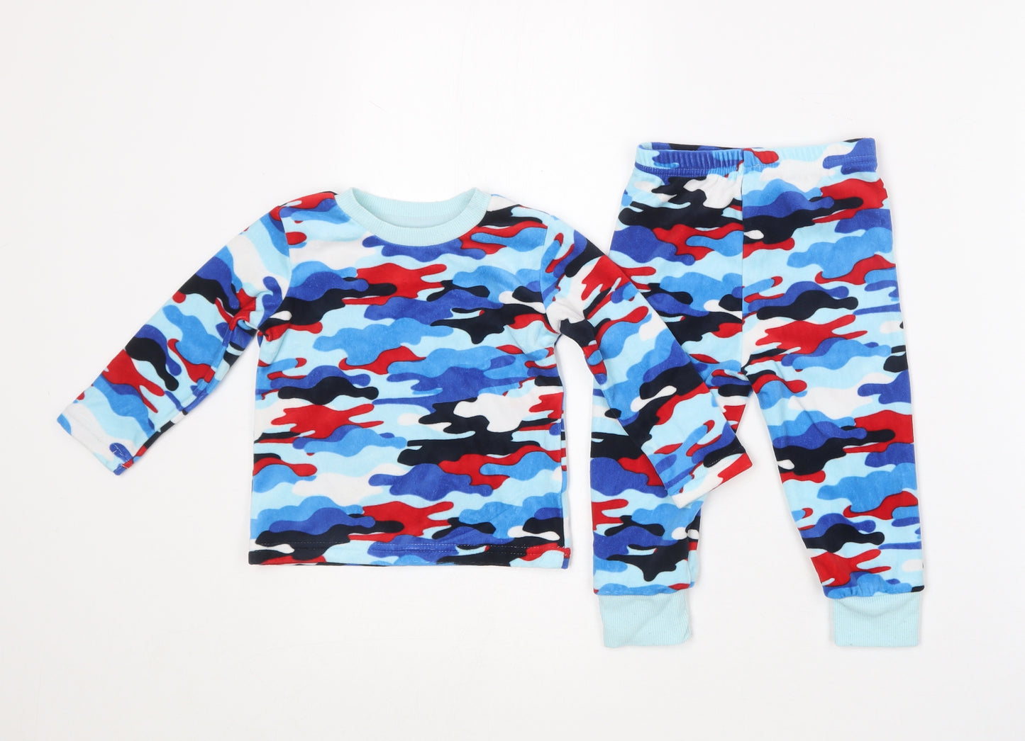 Dunnes Stores Baby Multicoloured Camouflage Polyester Cami Pyjama Set Size 6-9 Months