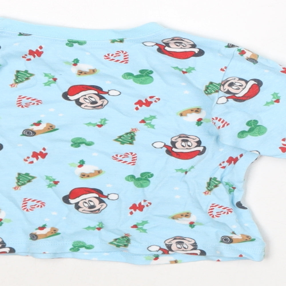 George Baby Blue Geometric Cotton Cami Pyjama Set Size 9-12 Months