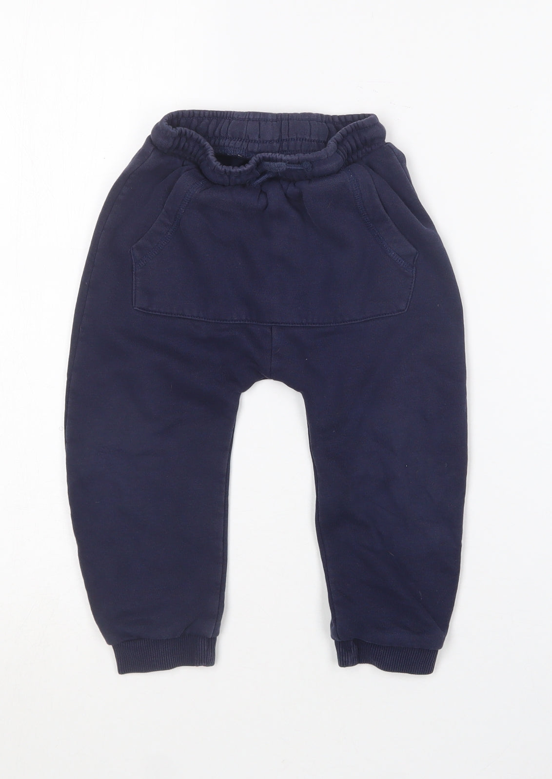 George Boys Blue  Cotton Jogger Trousers Size 2-3 Years  Regular