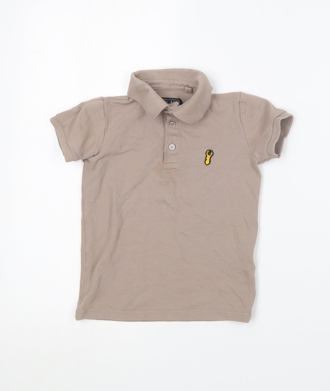NEXT Boys Beige  Cotton Basic Polo Size 4 Years Collared
