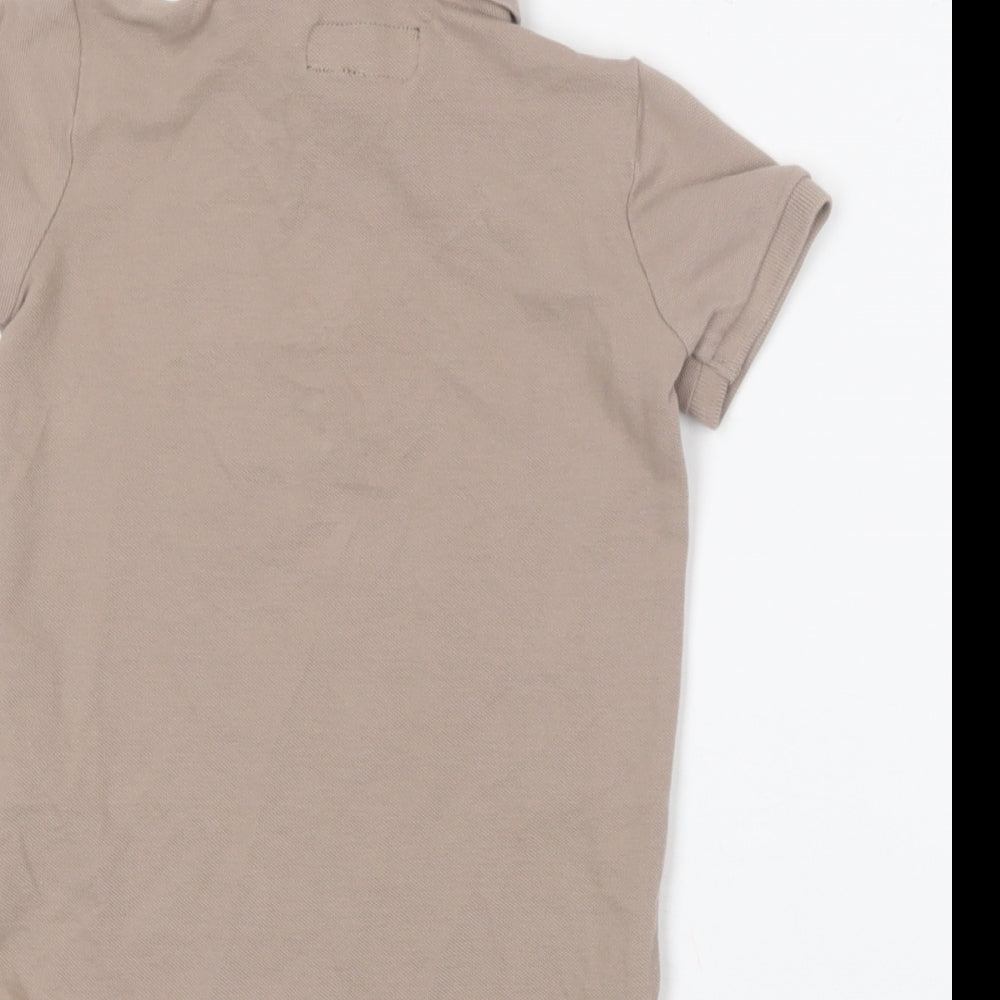 NEXT Boys Beige  Cotton Basic Polo Size 4 Years Collared