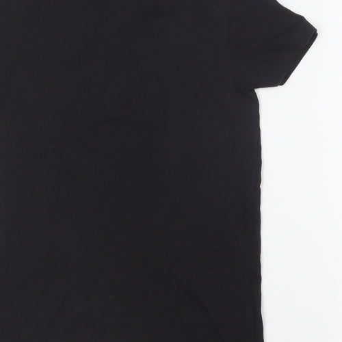 Matalan Boys Black  Cotton Basic T-Shirt Size 8 Years Round Neck  - Bronx NYC