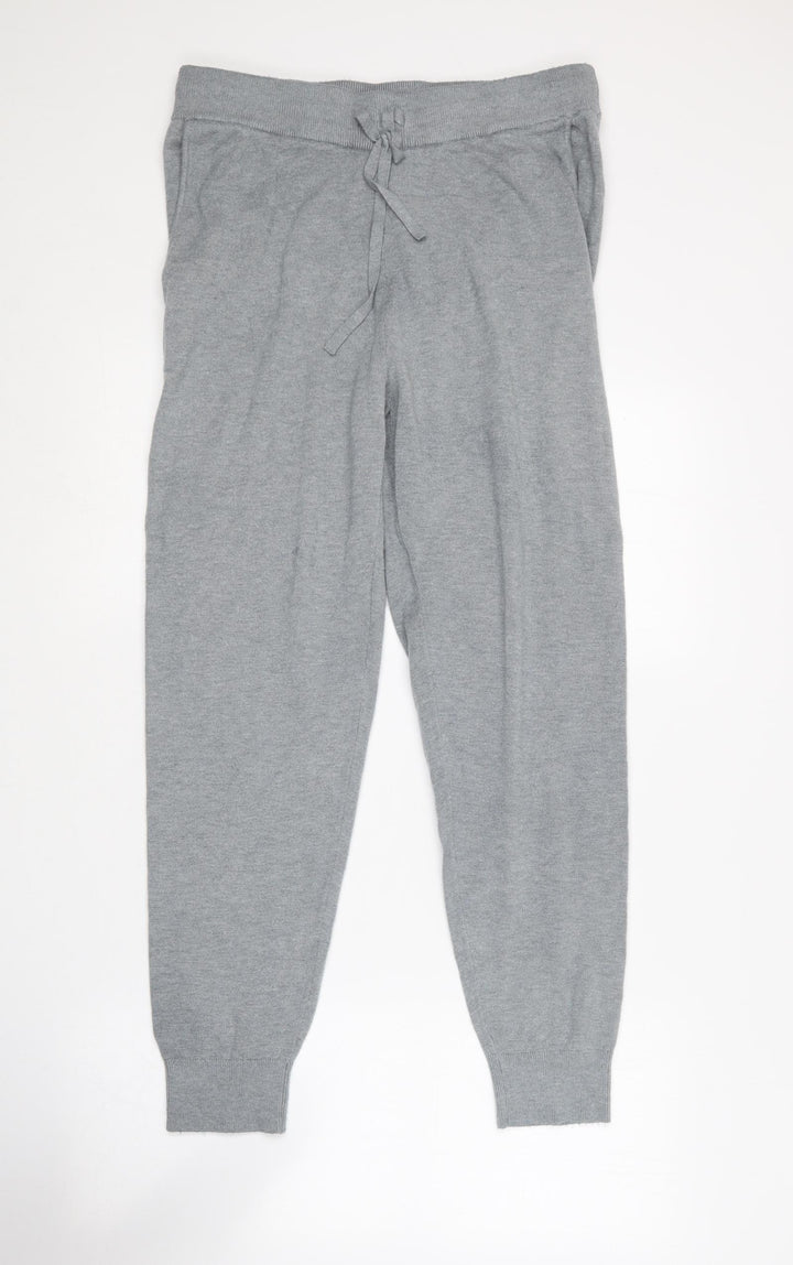 Dunnes Stores Womens Grey Viscose Jogger Trousers Size M L26 in Regular