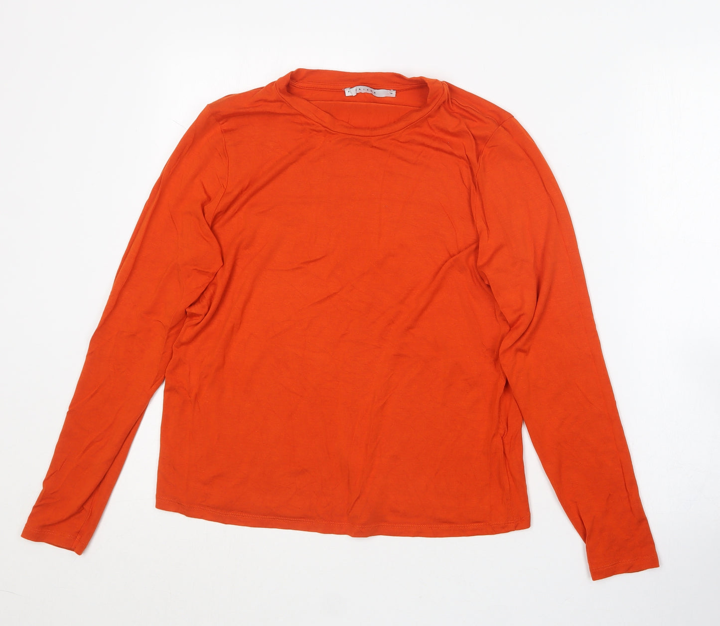 FW Bridge Womens Orange  Modal Basic T-Shirt Size 16 Round Neck