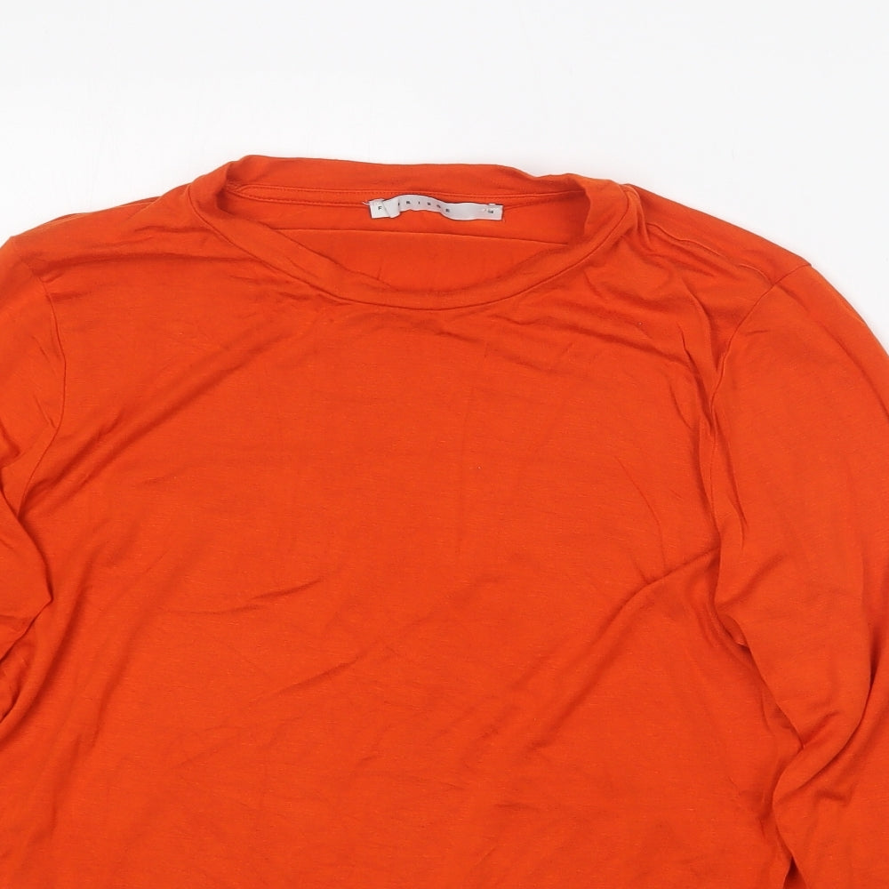 FW Bridge Womens Orange  Modal Basic T-Shirt Size 16 Round Neck