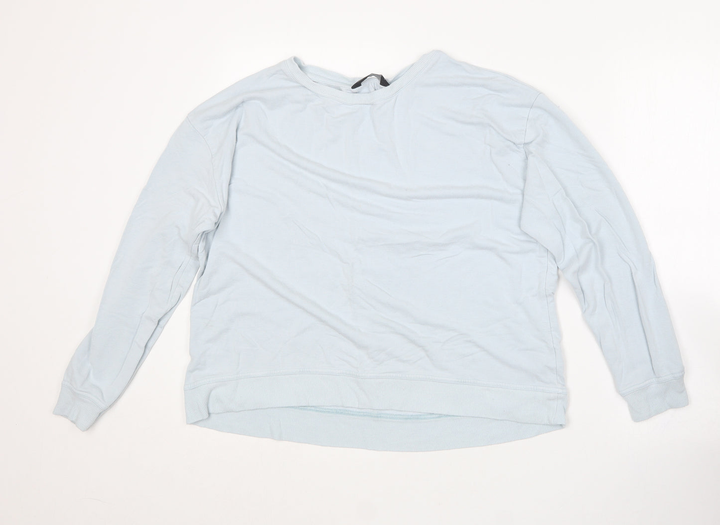 F&F Womens Blue Round Neck  Viscose Pullover Jumper Size 16