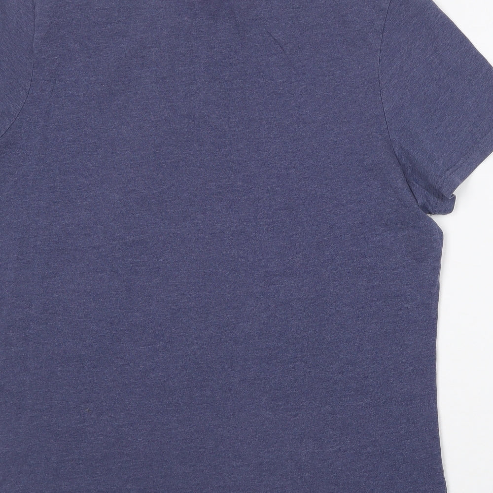George Womens Blue  Cotton Basic T-Shirt Size 16 Crew Neck