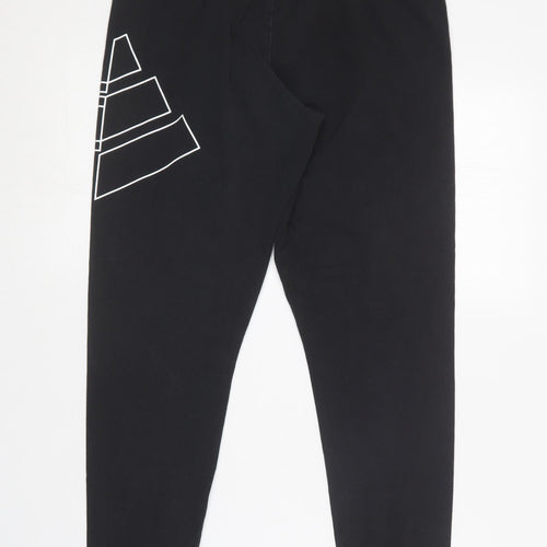 adidas Mens Black  Cotton Compression Leggings Size L L26 in Regular