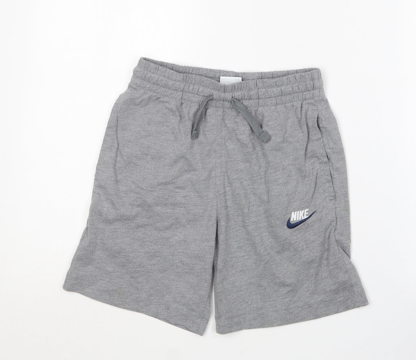 Nike Boys Grey  Polyester Sweat Shorts Size M  Regular