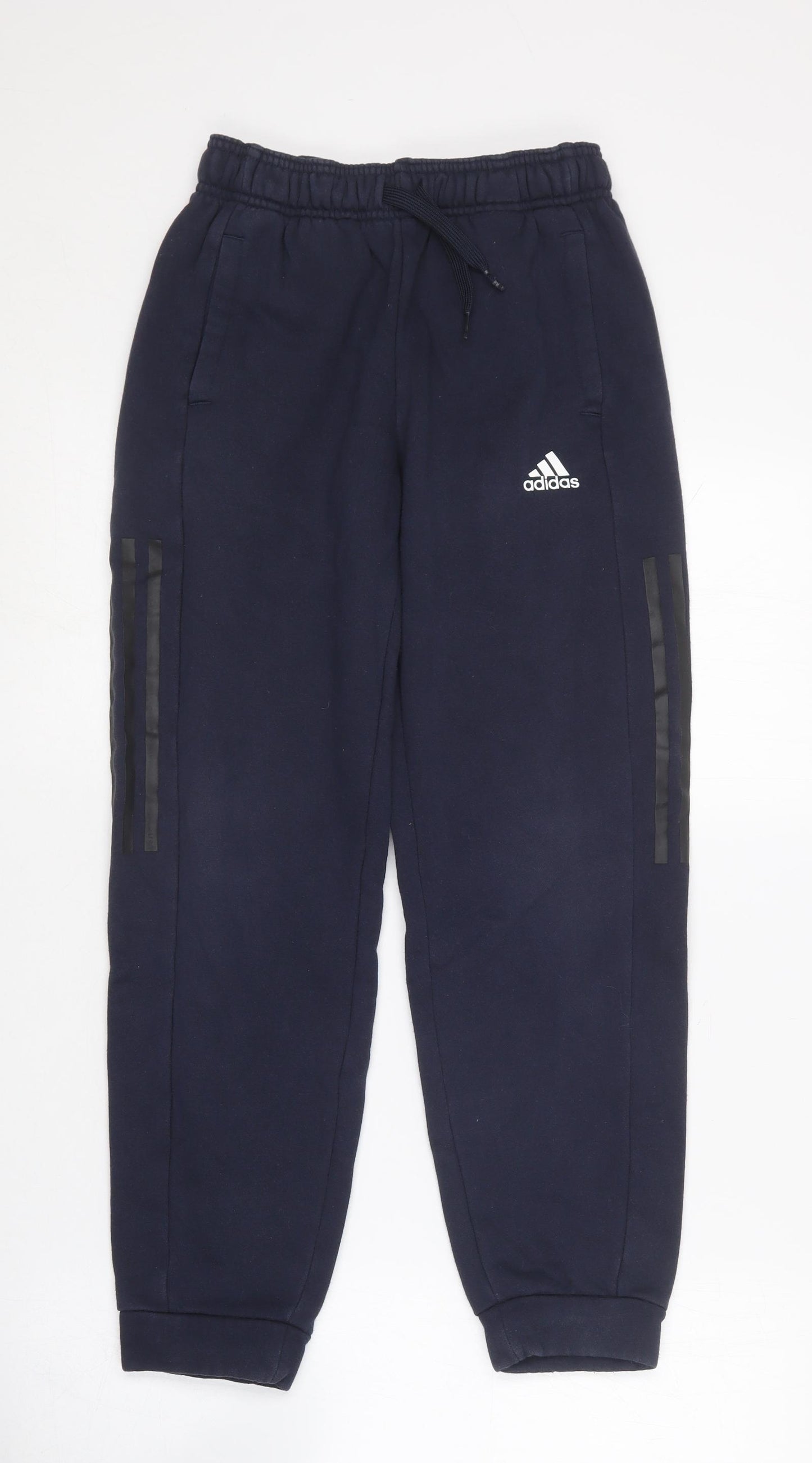 adidas Boys Blue  Cotton Jogger Trousers Size 11-12 Years  Regular