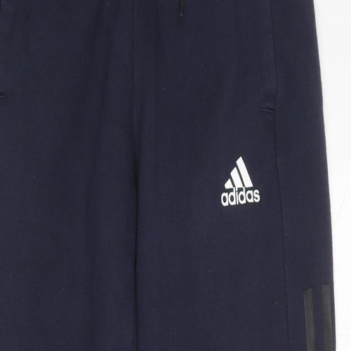 adidas Boys Blue  Cotton Jogger Trousers Size 11-12 Years  Regular