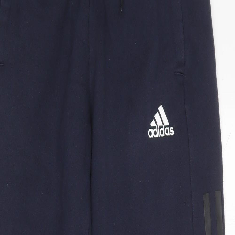 adidas Boys Blue  Cotton Jogger Trousers Size 11-12 Years  Regular