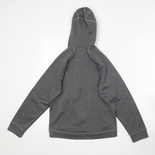 Nike Womens Grey  Polyester Full Zip Hoodie Size M