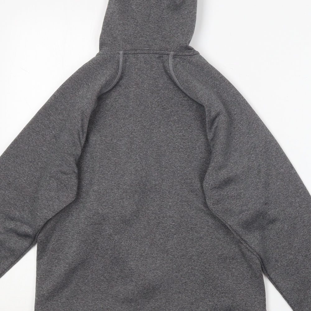 Nike Womens Grey  Polyester Full Zip Hoodie Size M