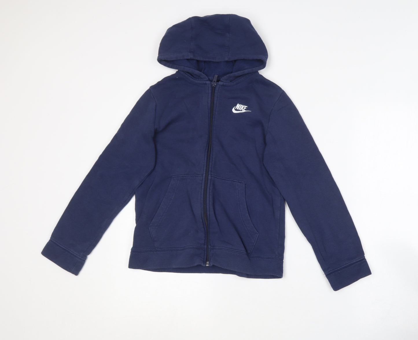 Nike Boys Blue  Cotton Full Zip Hoodie Size M