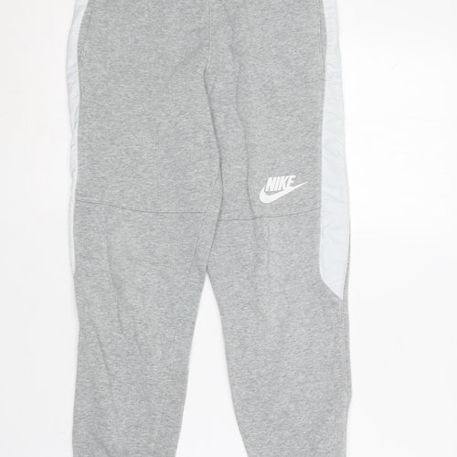 Nike Boys Grey  Cotton Jogger Trousers Size M  Regular