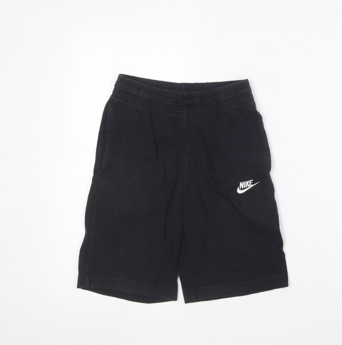 Nike Boys Black  Cotton Sweat Shorts Size M  Regular