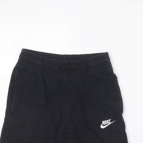 Nike Boys Black  Cotton Sweat Shorts Size M  Regular