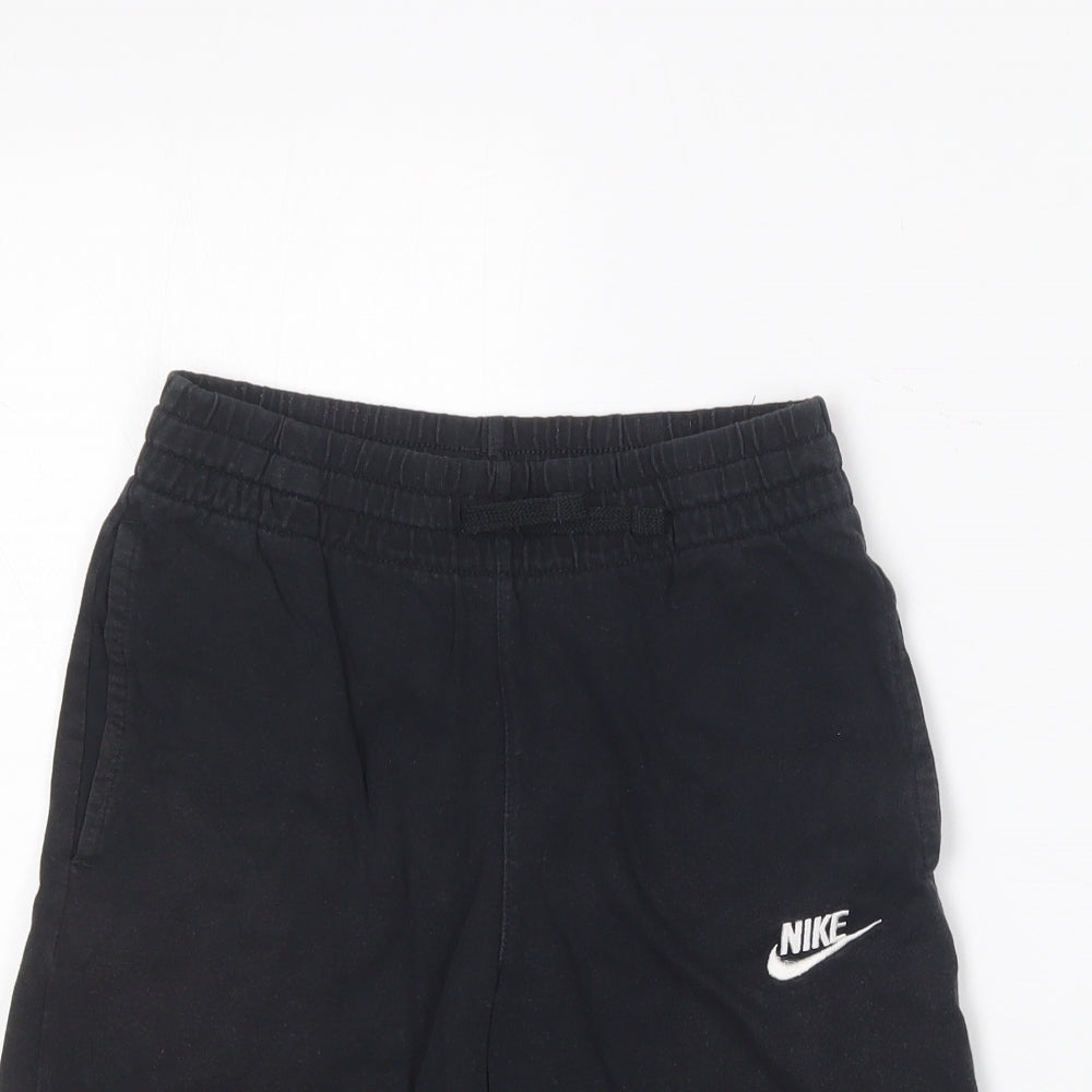 Nike Boys Black  Cotton Sweat Shorts Size M  Regular