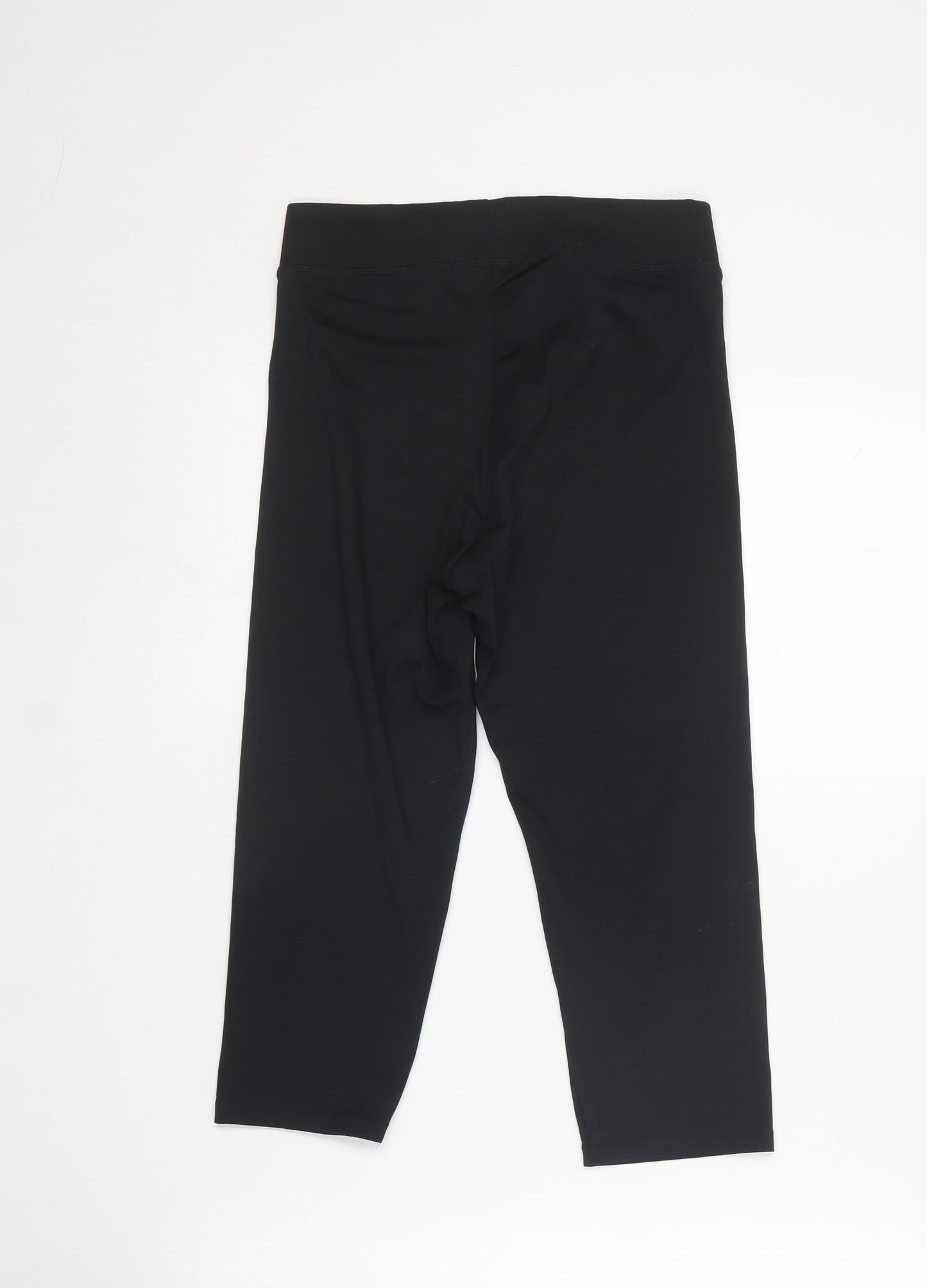 Marks and Spencer Womens Black  Polyester Compression Leggings Size 8 L16 in Regular