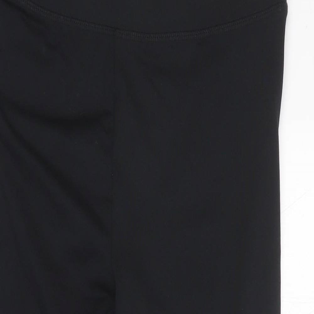 Marks and Spencer Womens Black  Polyester Compression Leggings Size 8 L16 in Regular