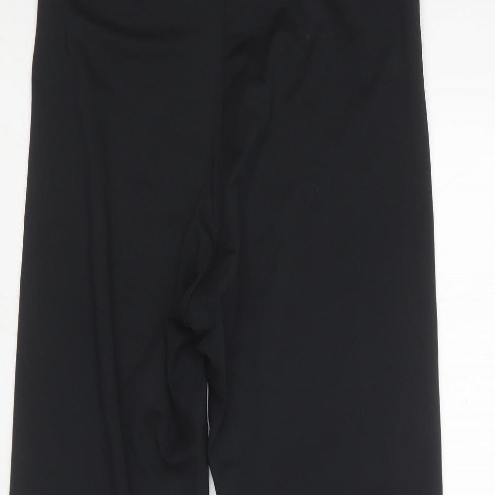 Marks and Spencer Womens Black  Polyester Compression Leggings Size 8 L16 in Regular