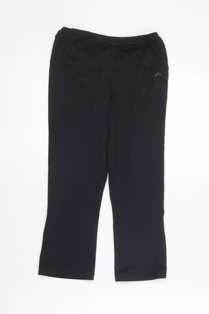 F&F Womens Black  Polyester Compression Leggings Size 6 L18 in Regular