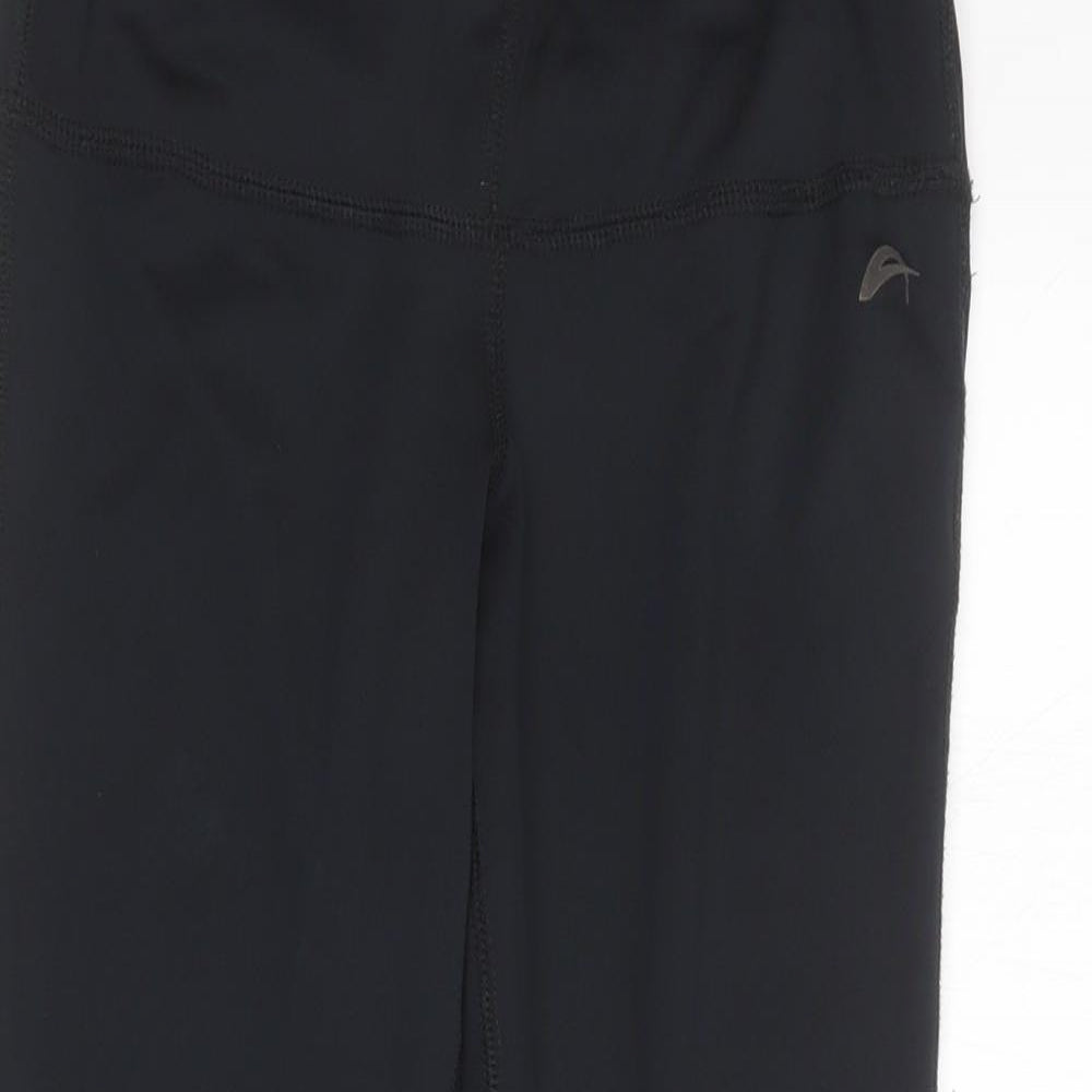 F&F Womens Black  Polyester Compression Leggings Size 6 L18 in Regular