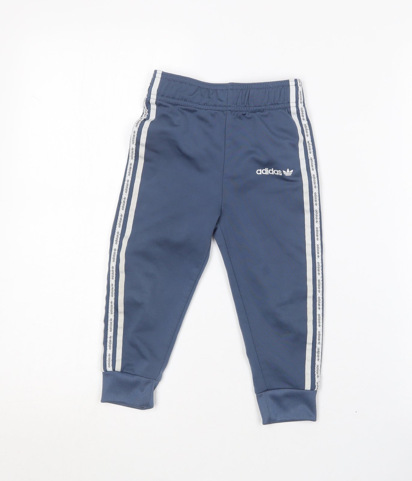 adidas Boys Blue  Polyester Jogger Trousers Size 2-3 Years  Regular