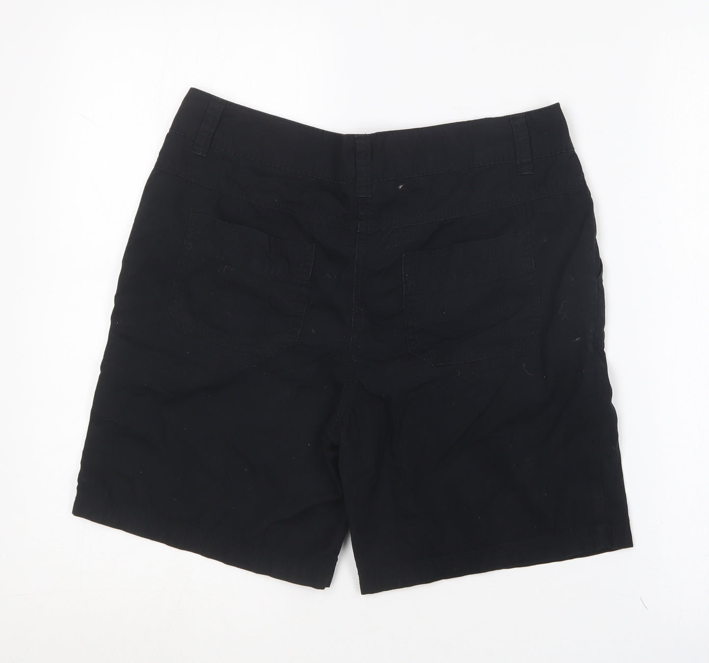 TU Womens Black  Cotton Utility Shorts Size 8 L7 in Regular