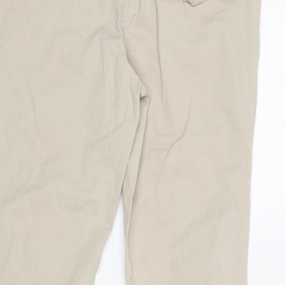 TU Womens Beige  Cotton Chino Trousers Size 10 L25 in Regular